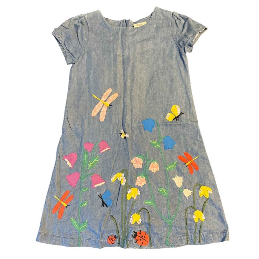 Floral Denim Kids Dress
